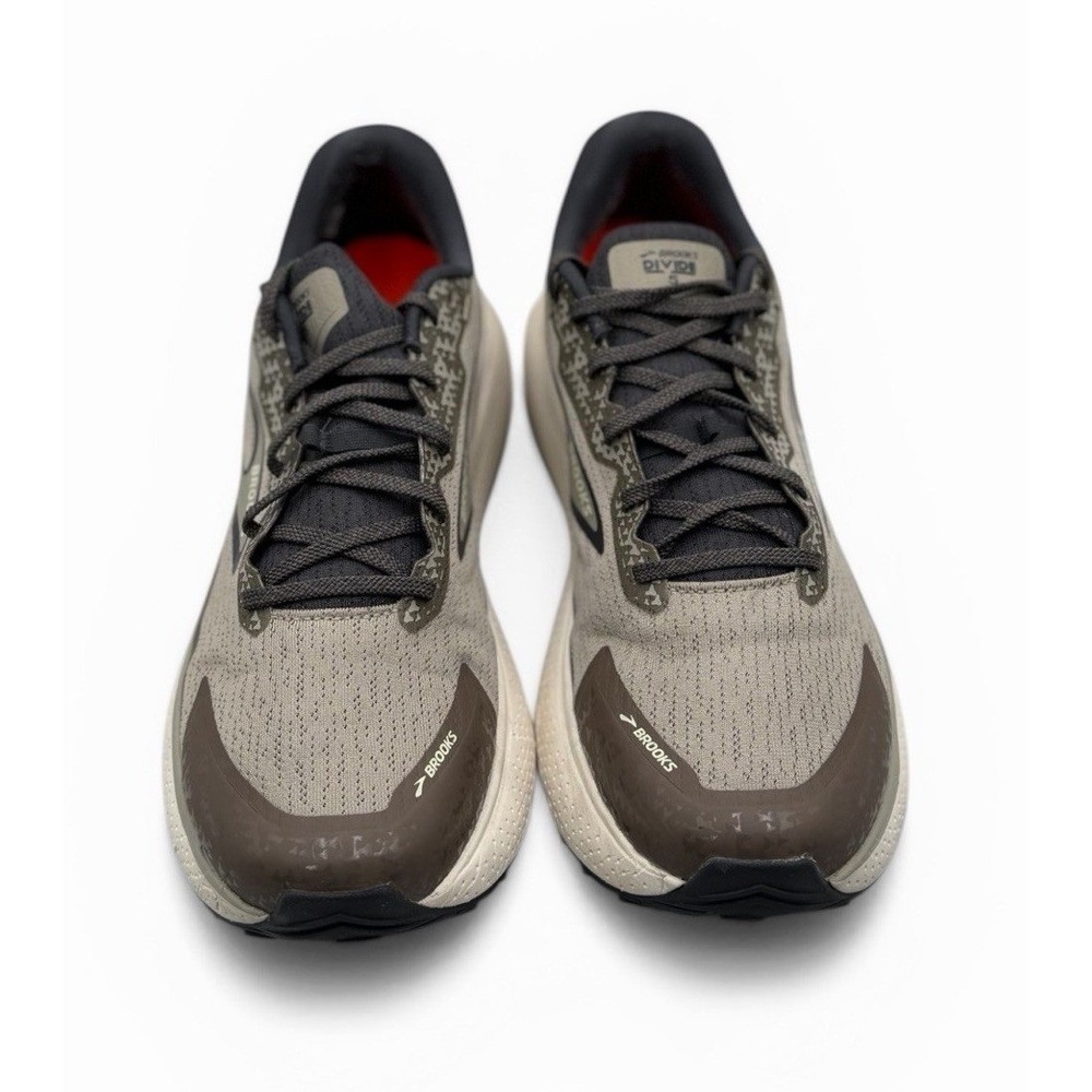 Brooks Divide 5 Trail Running Shoes Men 12 Gray Orange Hiking Running Sneakers